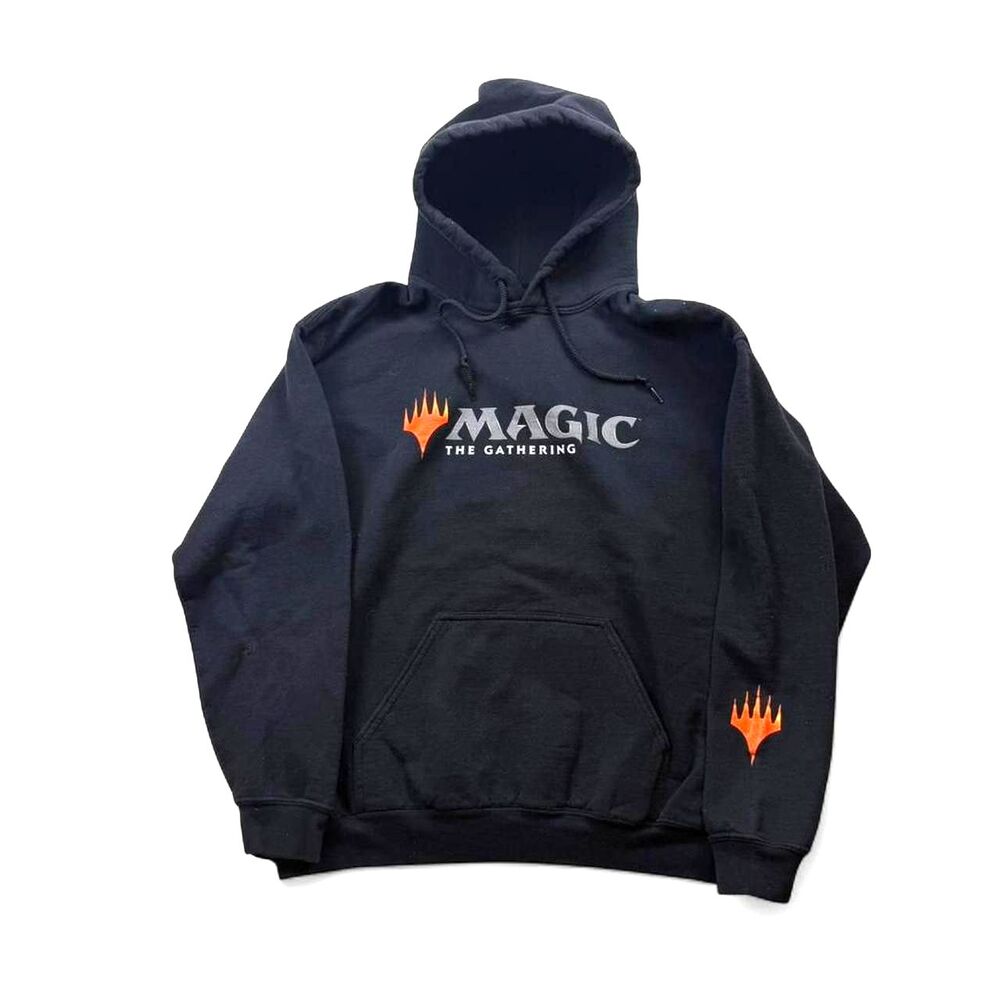 Y2K Magic The Gathering Card Game Black Hoodie Size Medium